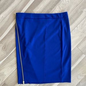Just Fab Zipper Asymmetrical Mini Skirt
